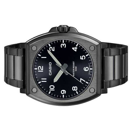 Orologio da uomo Casio Standard Analog Black Ion Plated Stainless Steel Quadrante nero Quarzo MTP-E730B-1AV