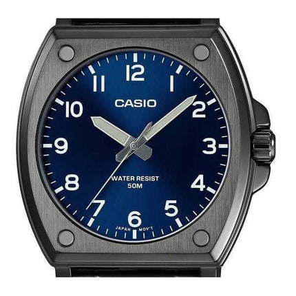 Orologio da uomo Casio Standard Analog Black Ion Plated Stainless Steel Blue Dial Quartz MTP-E730B-2AV