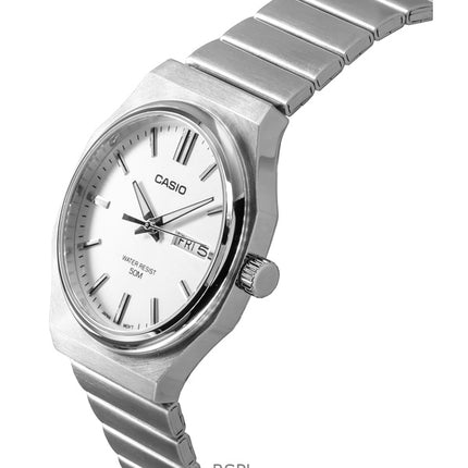 Orologio da uomo Casio Standard Analogico in acciaio inossidabile con quadrante argentato al quarzo MTP-E735D-7AV