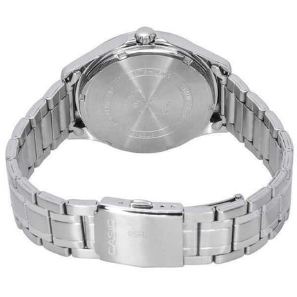 Orologio da uomo al quarzo MTP-M100D-7A con quadrante argentato in acciaio inossidabile con fasi lunari analogiche standard Casi