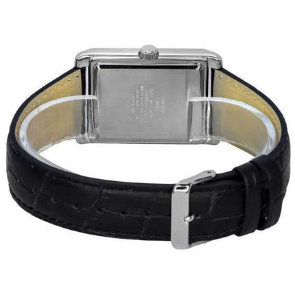 Orologio da uomo Casio standard analogico con fasi lunari cinturino in pelle quadrante nero al quarzo MTP-M105L-1A