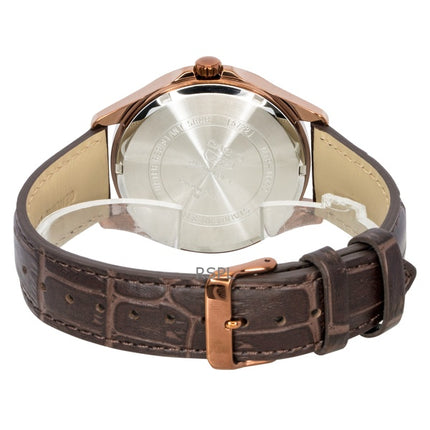 Orologio da uomo Casio Standard Analogico con fasi lunari e cinturino in pelle, quadrante avorio, al quarzo MTP-M110RL-5AV
