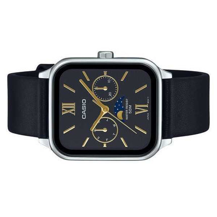 Orologio da uomo Casio Standard Analogico Cinturino in pelle Quadrante nero Quarzo MTP-M305L-1A2V