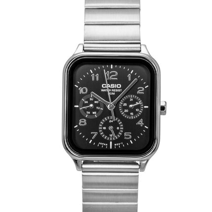 Orologio da uomo Casio Standard Analogico in acciaio inossidabile con quadrante nero al quarzo MTP-M306D-1AV