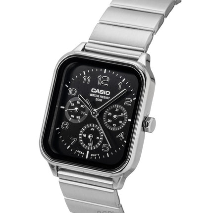 Orologio da uomo Casio Standard Analogico in acciaio inossidabile con quadrante nero al quarzo MTP-M306D-1AV