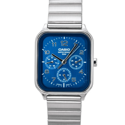 Orologio da uomo Casio Standard Analogico in acciaio inossidabile con quadrante blu al quarzo MTP-M306D-2AV