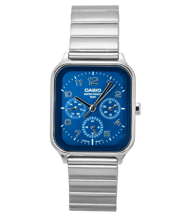 Orologio da uomo Casio Standard Analogico in acciaio inossidabile con quadrante blu al quarzo MTP-M306D-2AV