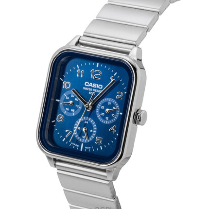 Orologio da uomo Casio Standard Analogico in acciaio inossidabile con quadrante blu al quarzo MTP-M306D-2AV