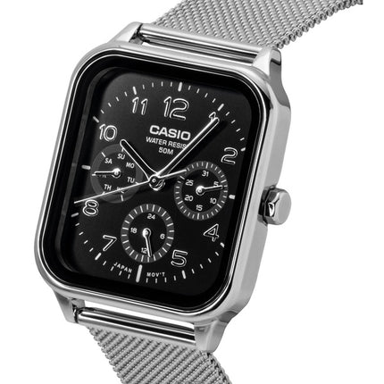 Orologio da uomo Casio Standard Analogico in acciaio inossidabile con quadrante nero al quarzo MTP-M306M-1AV