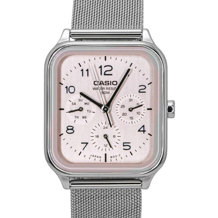 Orologio da uomo Casio Standard Analogico in acciaio inossidabile con quadrante color salmone al quarzo MTP-M306M-4AV