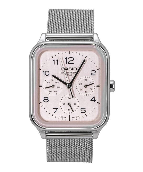 Orologio da uomo Casio Standard Analogico in acciaio inossidabile con quadrante color salmone al quarzo MTP-M306M-4AV