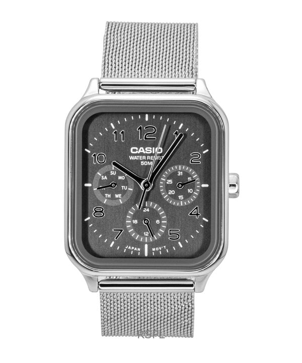 Orologio da uomo Casio Standard Analogico in acciaio inossidabile con quadrante grigio al quarzo MTP-M306M-8AV
