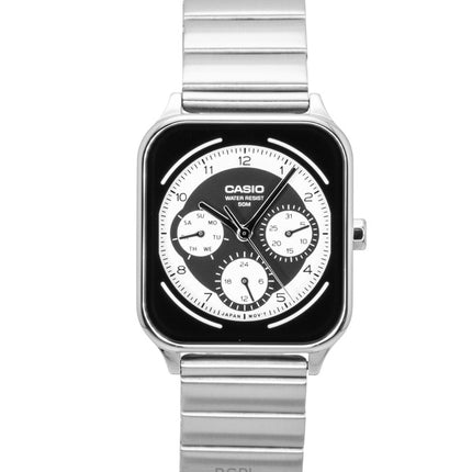 Orologio da uomo Casio Standard Analogico in acciaio inossidabile con quadrante bianco e nero al quarzo MTP-M307D-1BV