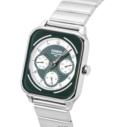 Orologio da uomo Casio Standard Analogico in acciaio inossidabile con quadrante verde e bianco al quarzo MTP-M307D-3BV