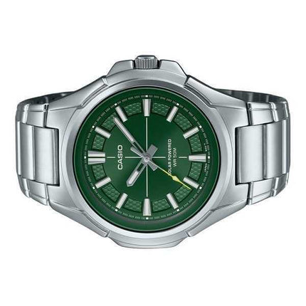 Orologio Casio Standard Analogico Acciaio Inossidabile Quadrante Verde Solare MTP-RS100D-3AV Uomo