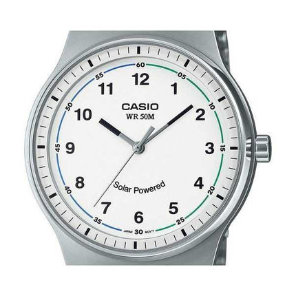 Orologio Casio Standard Analogico Acciaio Inossidabile Quadrante Bianco Solare MTP-RS105D-7BV Uomo
