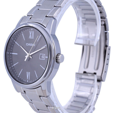 Orologio da uomo Casio quadrante nero in acciaio inossidabile analogico al quarzo MTP-V002D-1B3 MTPV002D-1