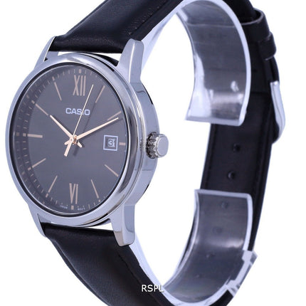 Orologio da uomo Casio quadrante nero in acciaio inossidabile analogico al quarzo MTP-V002L-1B3 MTPV002L-1