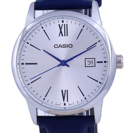 Orologio da uomo Casio quadrante argento in acciaio inossidabile analogico al quarzo MTP-V002L-2B3 MTPV002L-2