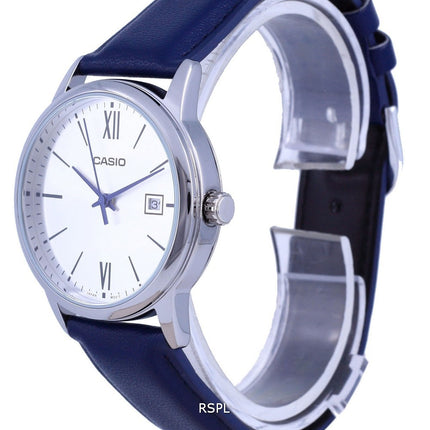 Orologio da uomo Casio quadrante argento in acciaio inossidabile analogico al quarzo MTP-V002L-2B3 MTPV002L-2