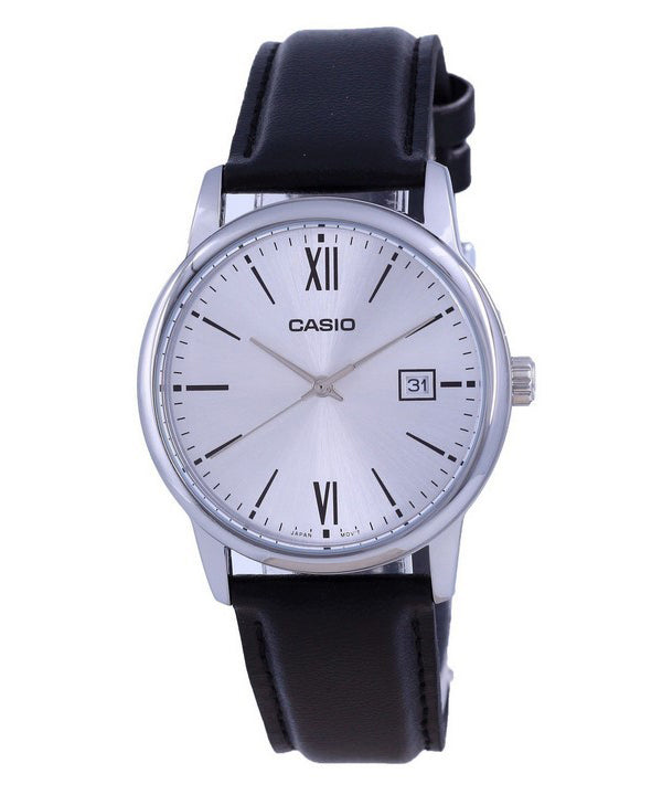 Orologio da uomo Casio con quadrante argento in acciaio inossidabile analogico al quarzo MTP-V002L-7B3 MTPV002L-7