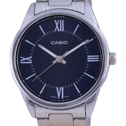 Orologio da uomo Casio quadrante blu in acciaio inossidabile analogico al quarzo MTP-V005D-2B5 MTPV005D-2