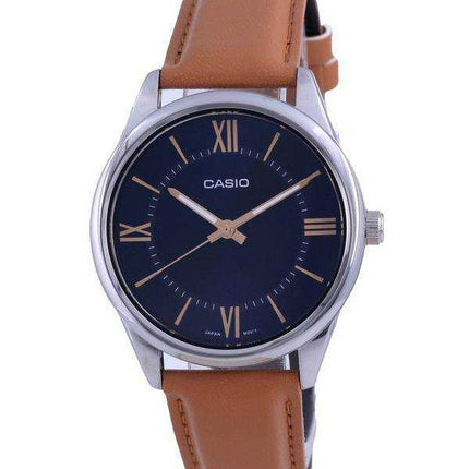 Orologio da uomo Casio quadrante blu in acciaio inossidabile analogico al quarzo MTP-V005L-2B5 MTPV005L-2