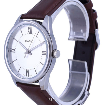 Orologio da uomo Casio quadrante argento in acciaio inossidabile analogico al quarzo MTP-V005L-7B5 MTPV005L-7