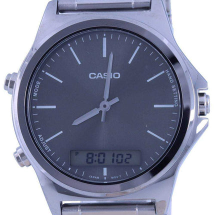 Orologio da uomo Casio analogico digitale quadrante nero con cinturino in pelle MTP-VC01D-8E MTPVC01D-8