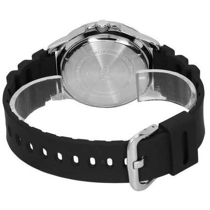 Orologio da uomo Casio standard analogico cinturino in resina quadrante nero al quarzo MTP-VD01-1E MTPVD01-1E