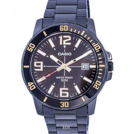 Orologio da uomo Casio Enticer analogico quadrante nero al quarzo MTP-VD01B-5BV MTPVD01B-5B
