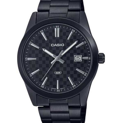 Casio Standard Analog Black Ion Placcato Acciaio Inossidabile Quadrante Nero Quarzo MTP-VD03B-1A Orologio da Uomo