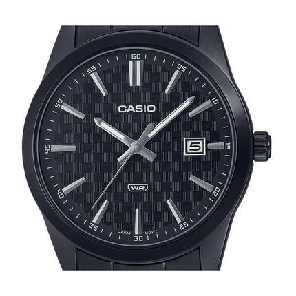 Casio Standard Analog Black Ion Placcato Acciaio Inossidabile Quadrante Nero Quarzo MTP-VD03B-1A Orologio da Uomo