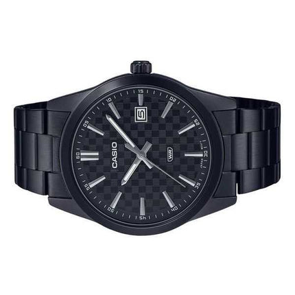 Casio Standard Analog Black Ion Placcato Acciaio Inossidabile Quadrante Nero Quarzo MTP-VD03B-1A Orologio da Uomo