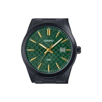 Orologio da uomo Casio Standard Analogico Acciaio inossidabile placcato ioni Quadrante verde Quarzo MTP-VD03B-3A