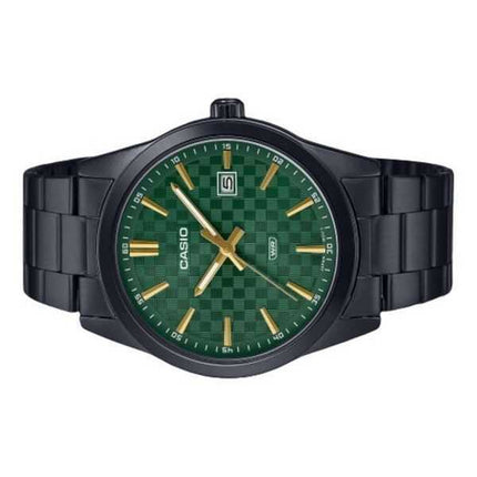 Orologio da uomo Casio Standard Analogico Acciaio inossidabile placcato ioni Quadrante verde Quarzo MTP-VD03B-3A