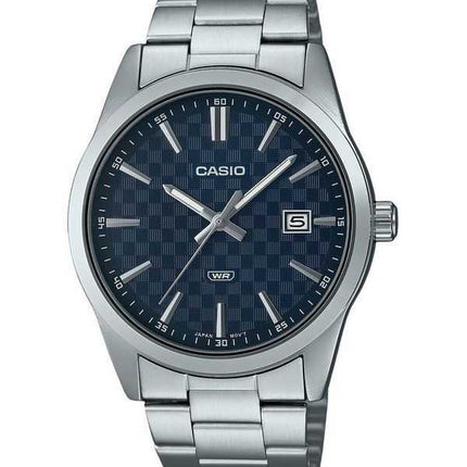 Orologio da uomo Casio Enticer analogico in acciaio inossidabile quadrante blu al quarzo MTP-VD03D-2A