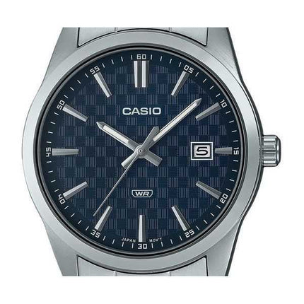 Orologio da uomo Casio Enticer analogico in acciaio inossidabile quadrante blu al quarzo MTP-VD03D-2A