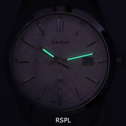 Orologio da uomo Casio analogico in acciaio inossidabile con quadrante argentato al quarzo MTP-VD03D-7A MTPVD03D-7