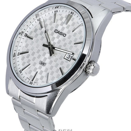 Orologio da uomo Casio analogico in acciaio inossidabile con quadrante argentato al quarzo MTP-VD03D-7A MTPVD03D-7