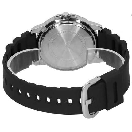 Orologio da uomo Casio standard analogico cinturino in resina quadrante nero al quarzo MTP-VD300-1B MTPVD300-1B