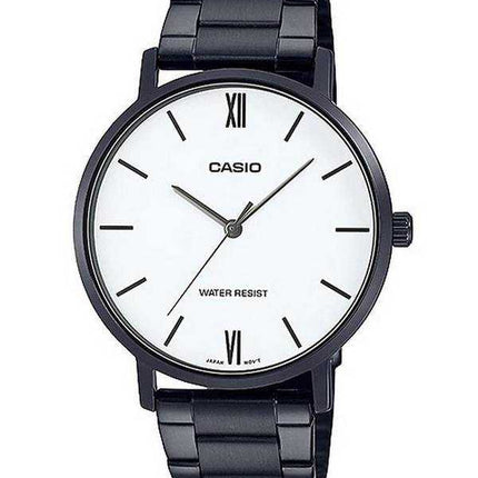 Orologio da uomo Casio quadrante bianco in acciaio inossidabile analogico MTP-VT01B-7B MTPVT01B-7