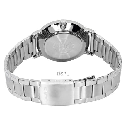 Orologio da uomo Casio Standard Analogico in acciaio inossidabile con quadrante bianco al quarzo MTP-VT04D-7E