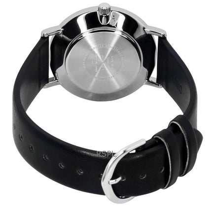 Orologio da uomo Casio Standard Analogico Cinturino in pelle Quadrante bianco Quarzo MTP-VT04L-7E