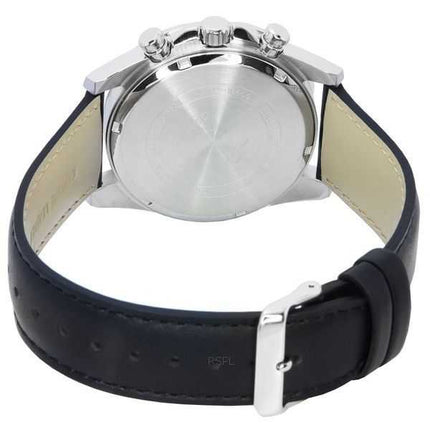 Orologio da uomo Casio standard analogico cinturino in pelle quadrante nero al quarzo MTP-W500L-1A MTPW500L-1