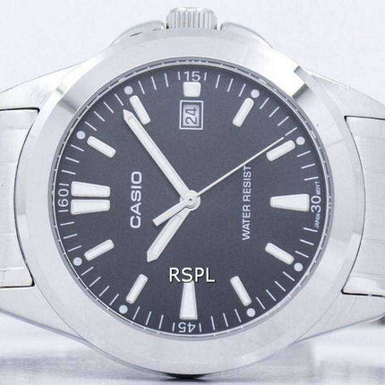 Orologio da uomo Casio al quarzo analogico quadrante nero in acciaio inossidabile MTP-1215A-1A2DF MTP-1215A-1A2