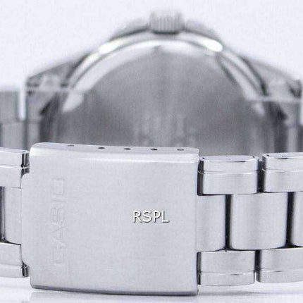 Orologio da uomo Casio al quarzo analogico quadrante nero in acciaio inossidabile MTP-1215A-1A2DF MTP-1215A-1A2