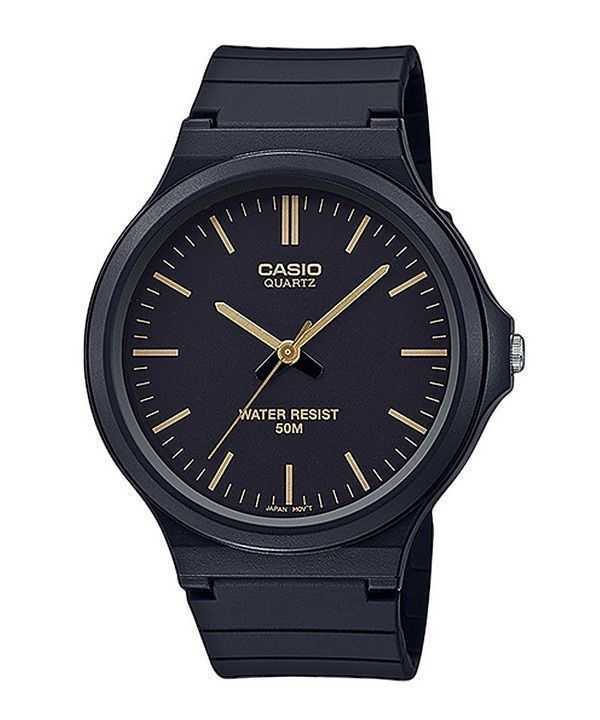 Orologio da uomo Casio Standard Analogico Cinturino in resina Quadrante nero Quarzo MW-240-1E2V