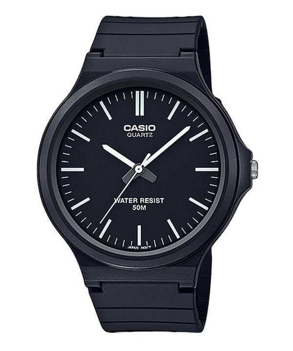 Orologio da uomo Casio Youth Analog Resin Strap Black Dial Quartz MW-240-1EV