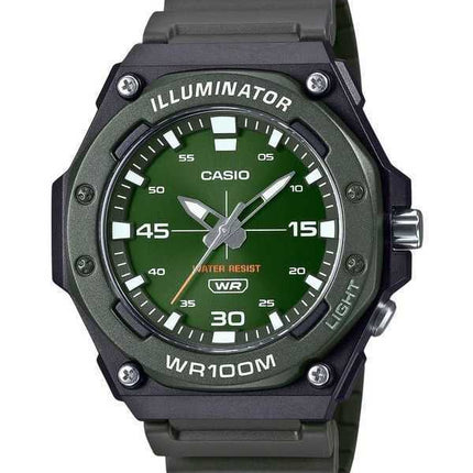 Orologio Casio Standard Analogico Cinturino in Resina Quadrante Verde Quarzo MW-620H-3AV 100M Uomo